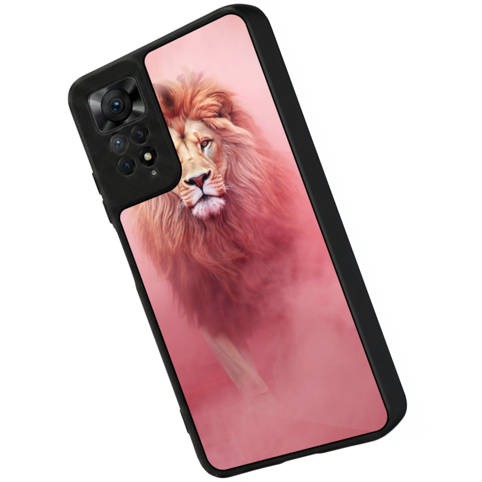 Xiaomi Redmi Note 12 Pro Uyumlu Aslan Tasarımlı Glossy Premium Kılıf