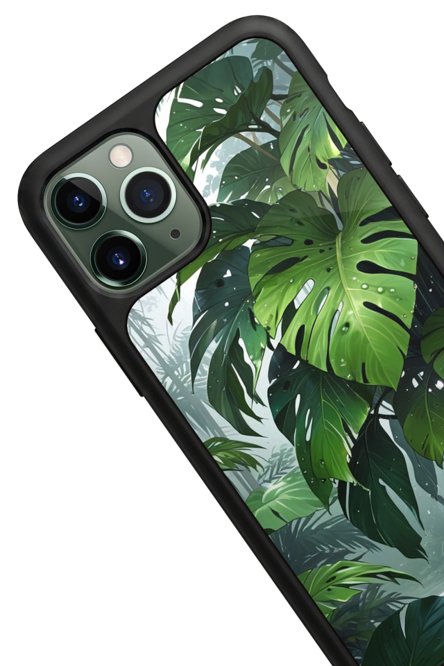 iPhone 11 Pro Uyumlu Botanik Tasarımlı Glossy Premium Kılıf