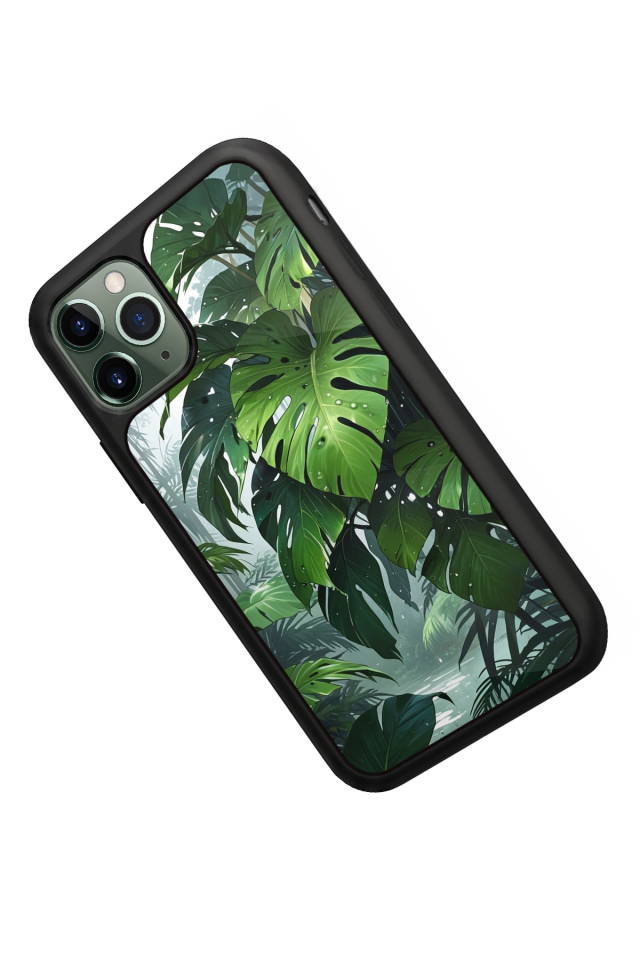 iPhone 11 Pro Uyumlu Botanik Tasarımlı Glossy Premium Kılıf