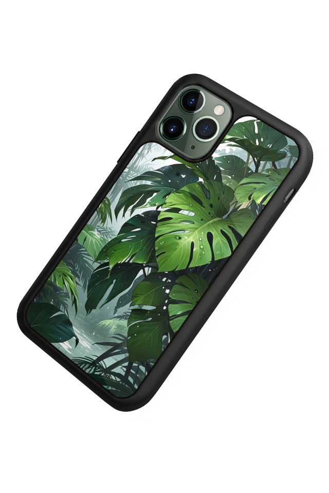 iPhone 11 Pro Uyumlu Botanik Tasarımlı Glossy Premium Kılıf