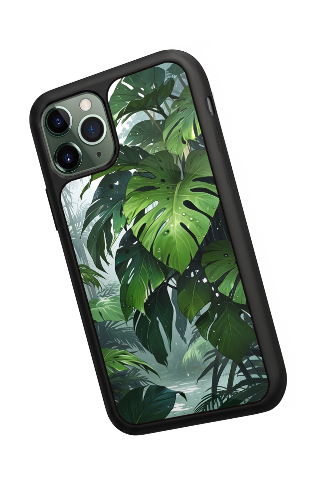 iPhone 11 Pro Uyumlu Botanik Tasarımlı Glossy Premium Kılıf