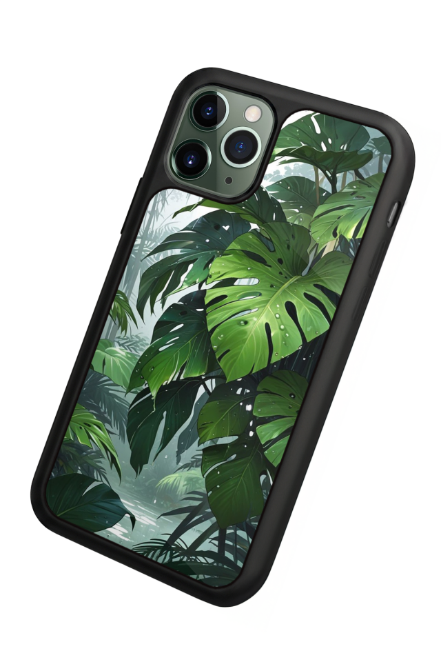 iPhone 11 Pro Uyumlu Botanik Tasarımlı Glossy Premium Kılıf