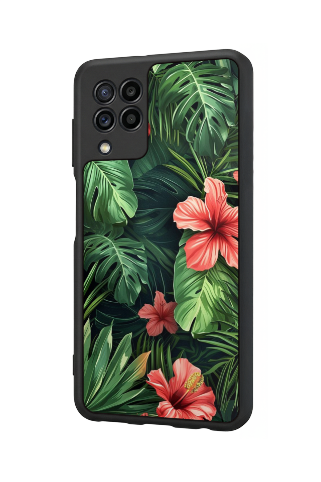 Samsung Galaxy M22 Uyumlu Botanik Tasarımlı Glossy Premium Kılıf