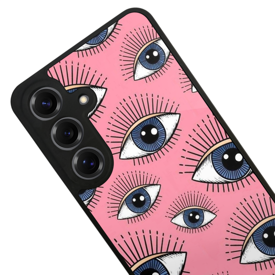 Samsung Galaxy S25 Uyumlu Göz Tasarımlı Glossy Premium Kılıf