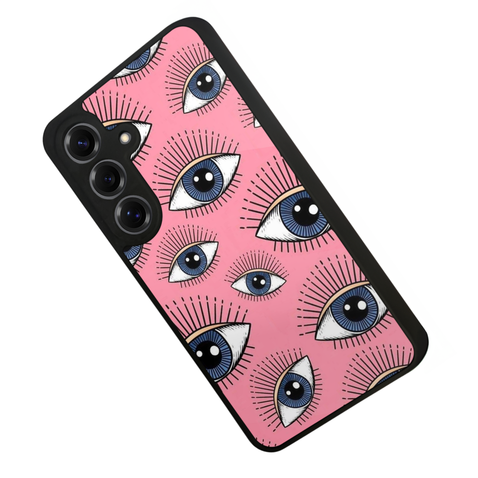 Samsung Galaxy S25 Uyumlu Göz Tasarımlı Glossy Premium Kılıf