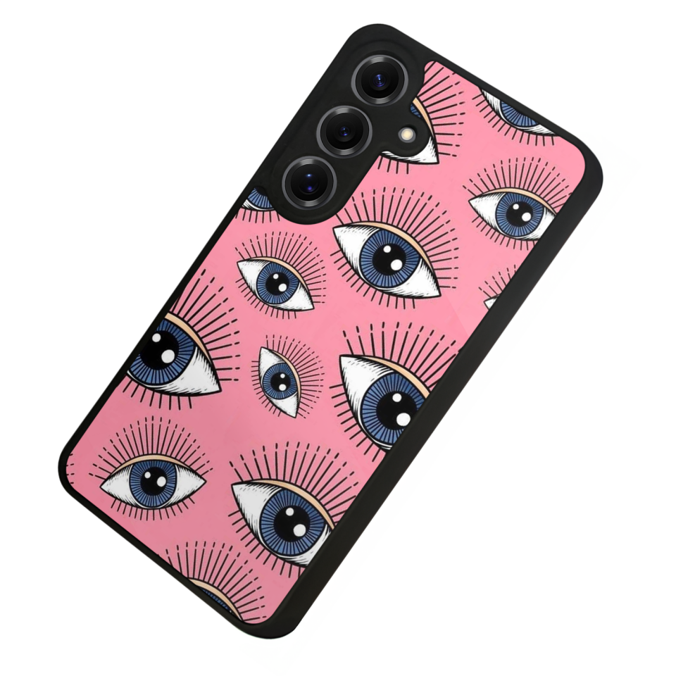 Samsung Galaxy S25 Uyumlu Göz Tasarımlı Glossy Premium Kılıf