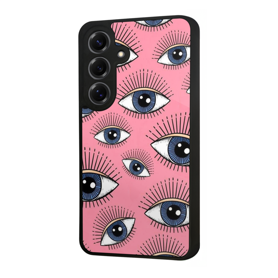 Samsung Galaxy S25 Uyumlu Göz Tasarımlı Glossy Premium Kılıf