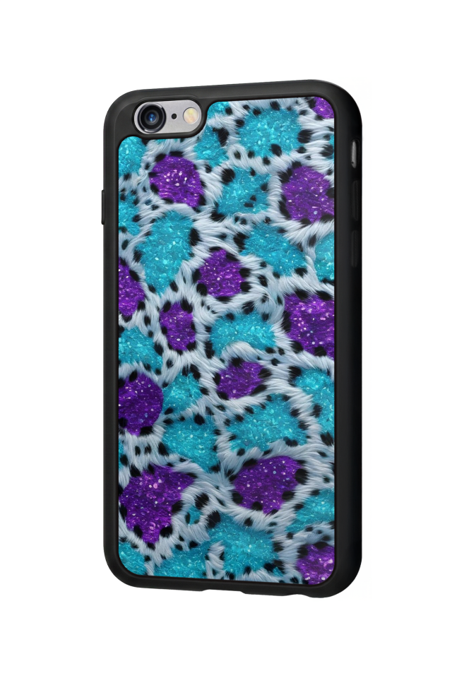 iPhone 6s Plus Uyumlu Hologram Leopar Tasarımlı Glossy Premium Kılıf