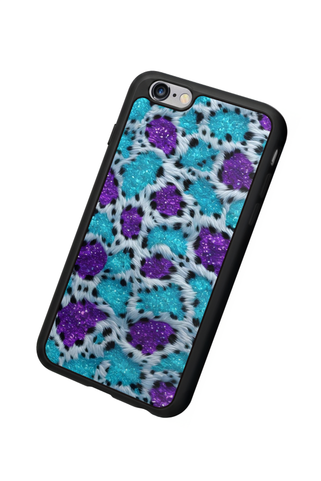 iPhone 6s Plus Uyumlu Hologram Leopar Tasarımlı Glossy Premium Kılıf