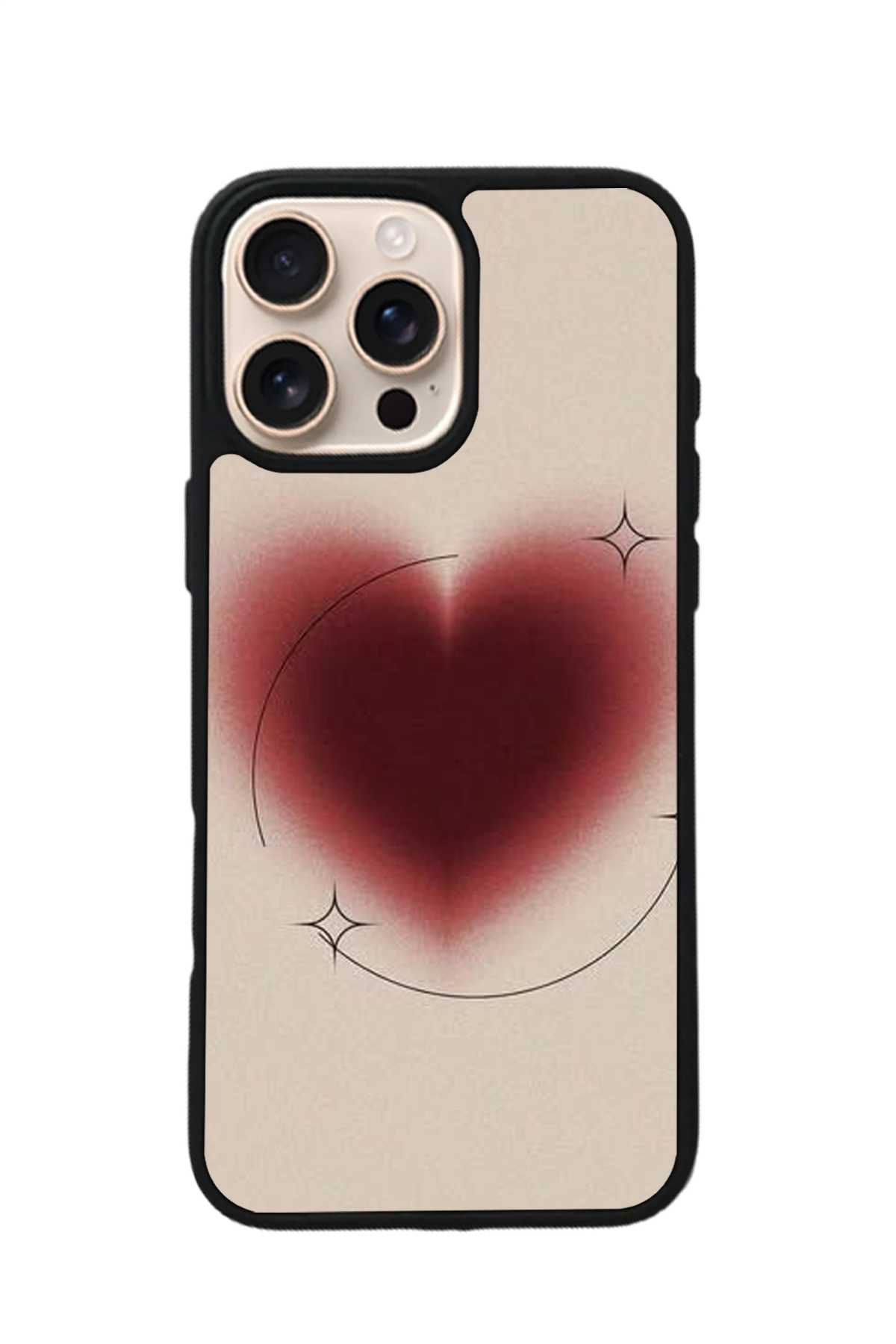 iPhone 16 Pro Max Uyumlu Kalp Love Tasarımlı Glossy Premium Kılıf