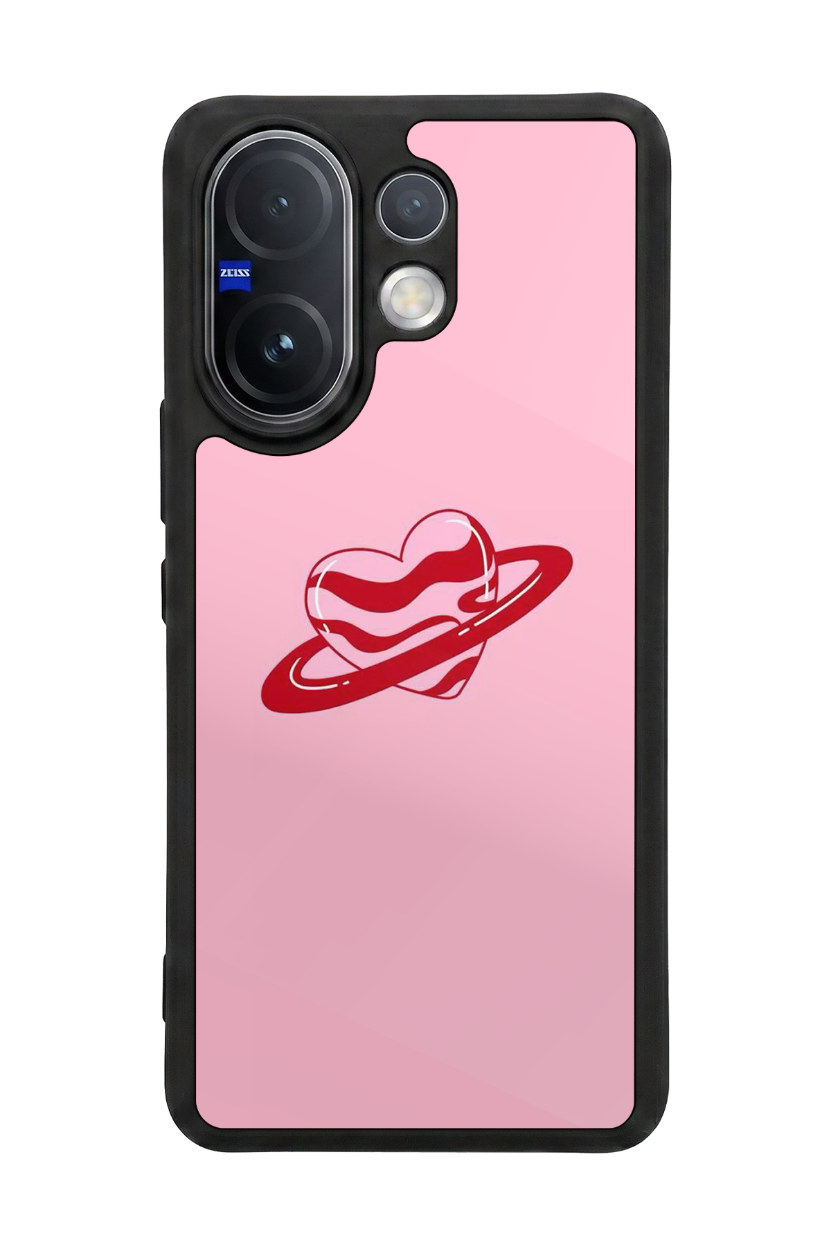 Vivo V60 Uyumlu Kalp Love Tasarımlı Glossy Premium Kılıf