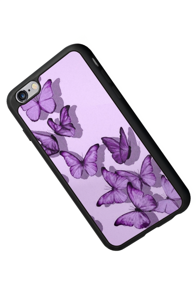 iPhone 6 Plus Uyumlu Kelebek Tasarımlı Glossy Premium Kılıf