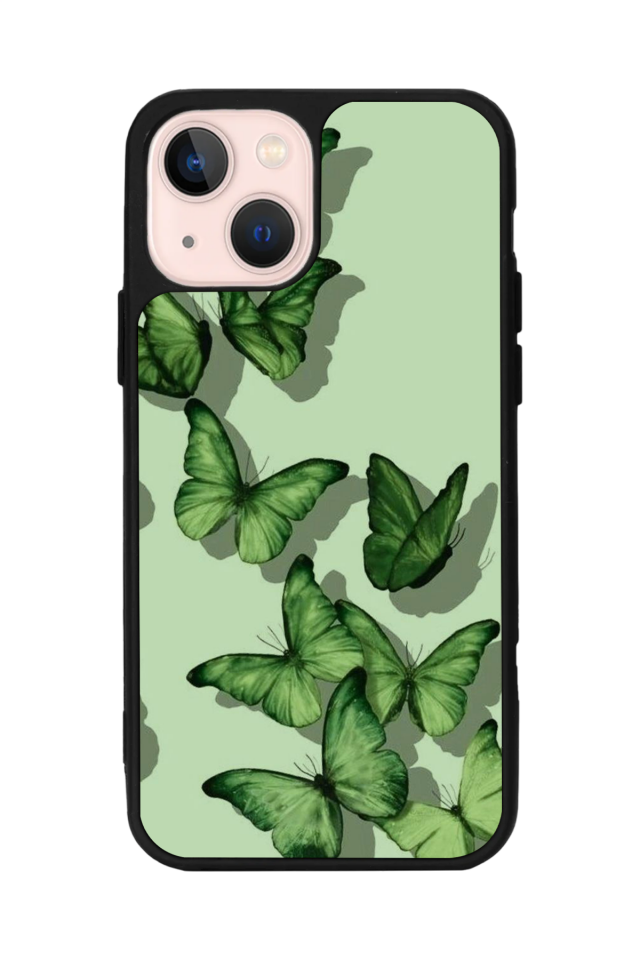 iPhone 13 Mini Uyumlu Kelebek Tasarımlı Glossy Premium Kılıf
