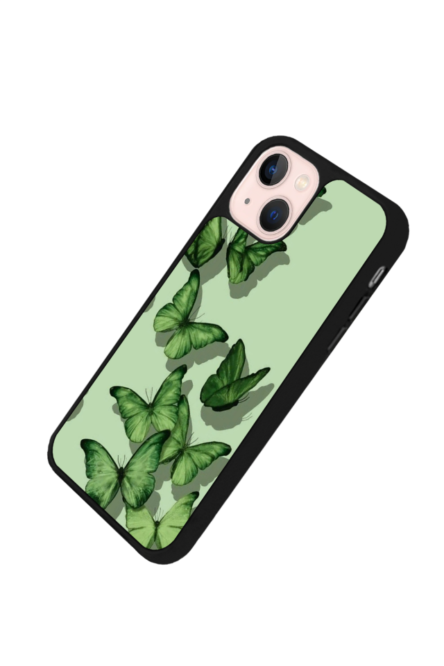 iPhone 13 Mini Uyumlu Kelebek Tasarımlı Glossy Premium Kılıf