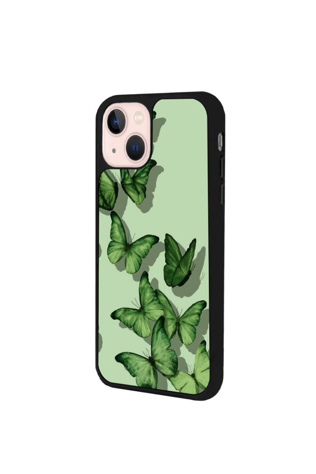 iPhone 13 Mini Uyumlu Kelebek Tasarımlı Glossy Premium Kılıf