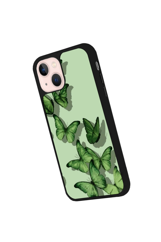 iPhone 13 Mini Uyumlu Kelebek Tasarımlı Glossy Premium Kılıf