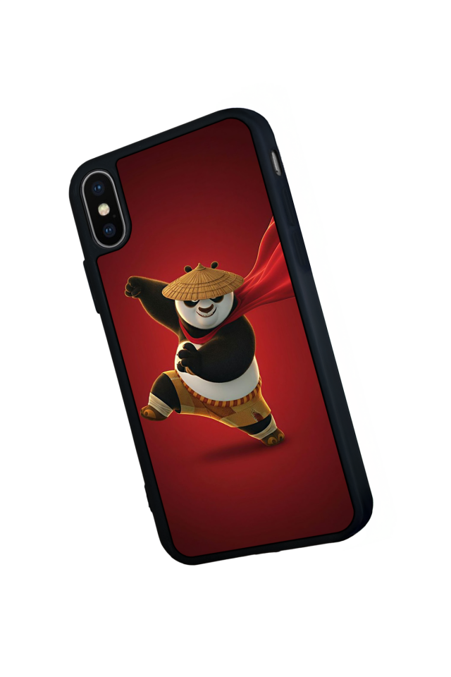 iPhone X/ XS Uyumlu Kung Fu Panda Tasarımlı Glossy Premium Kılıf