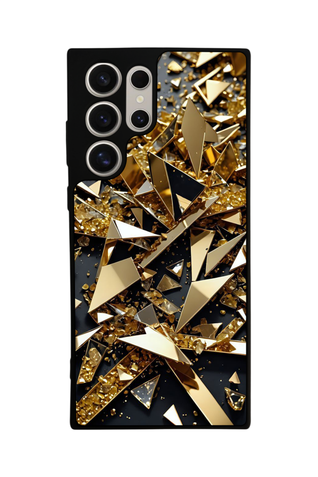 Samsung Galaxy S22 Ultra Uyumlu Mermer Marble Tasarımlı Glossy Premium Kılıf