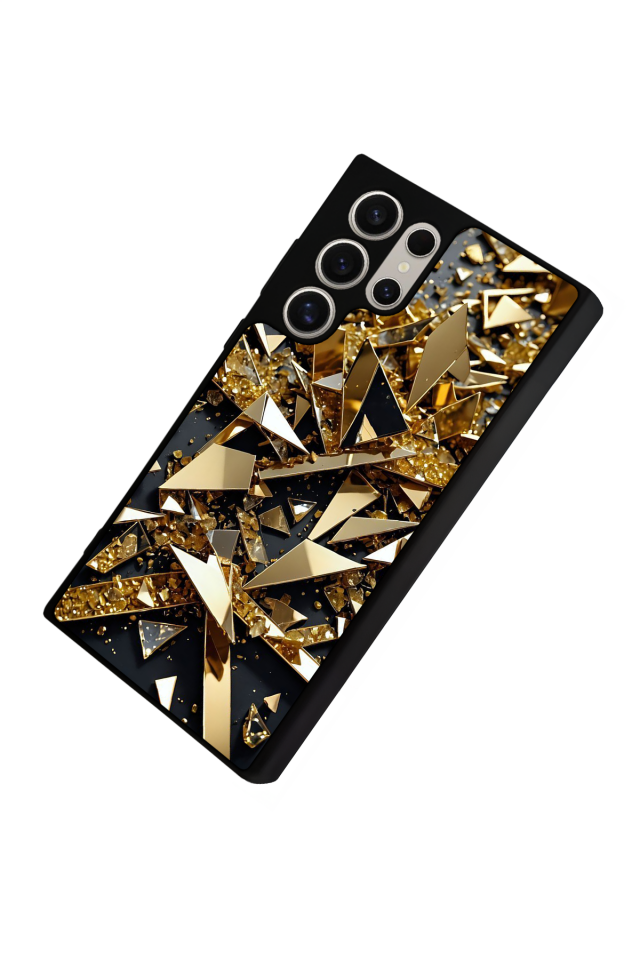 Samsung Galaxy S22 Ultra Uyumlu Mermer Marble Tasarımlı Glossy Premium Kılıf