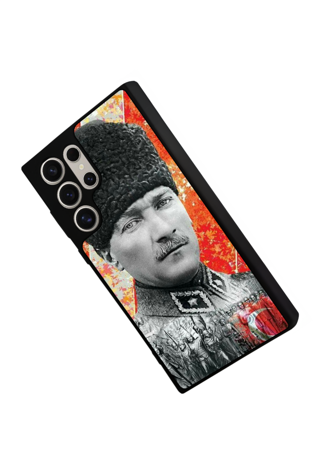 Samsung Galaxy S23 Ultra Uyumlu Mustafa Kemal Ataturk Tasarımlı Glossy Premium Kılıf