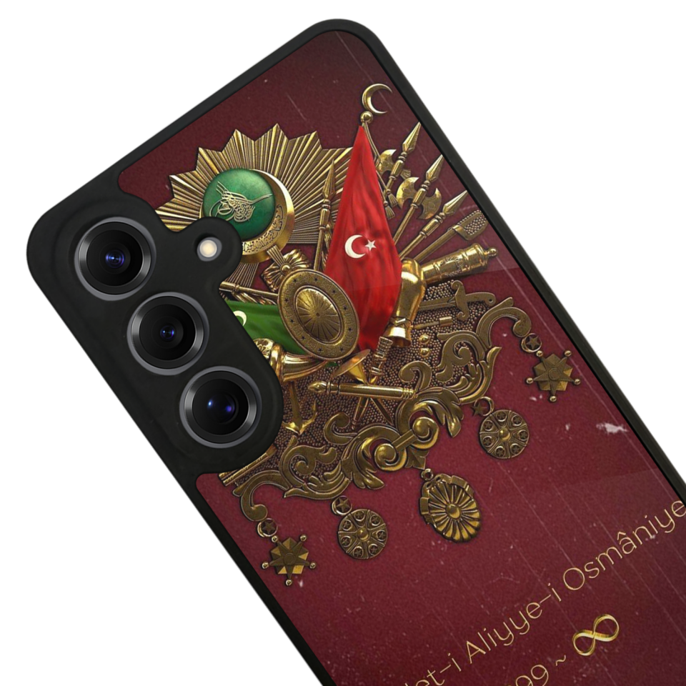 Samsung Galaxy S25 Uyumlu Osmanli Tugrasi Tasarımlı Glossy Premium Kılıf