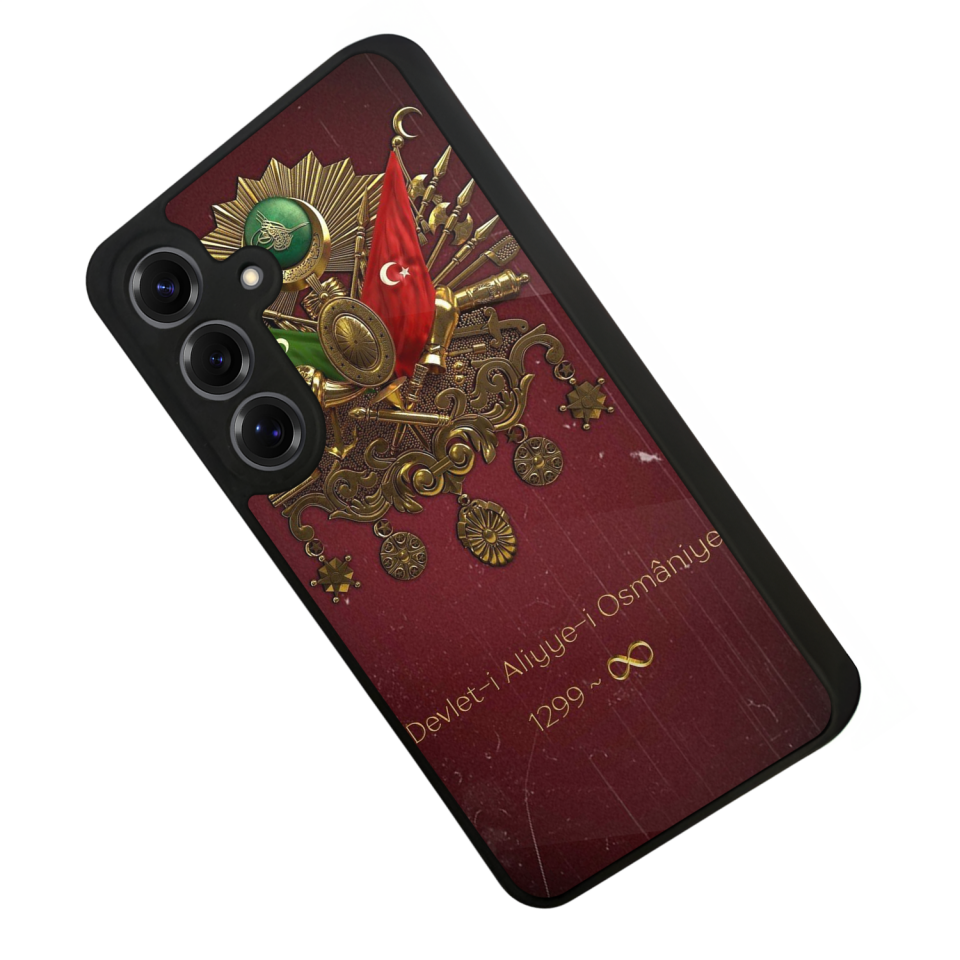 Samsung Galaxy S25 Uyumlu Osmanli Tugrasi Tasarımlı Glossy Premium Kılıf