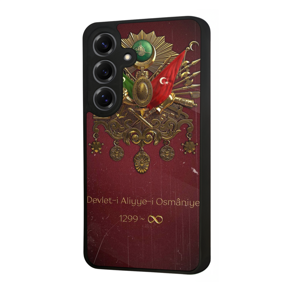 Samsung Galaxy S25 Uyumlu Osmanli Tugrasi Tasarımlı Glossy Premium Kılıf