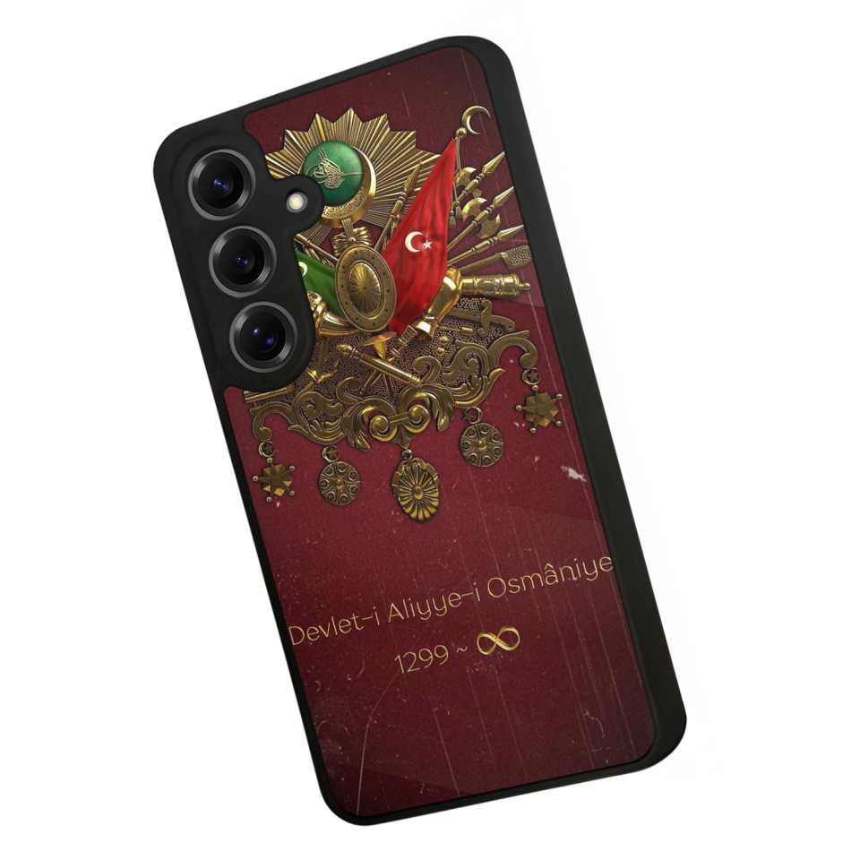 Samsung Galaxy S25 Uyumlu Osmanli Tugrasi Tasarımlı Glossy Premium Kılıf