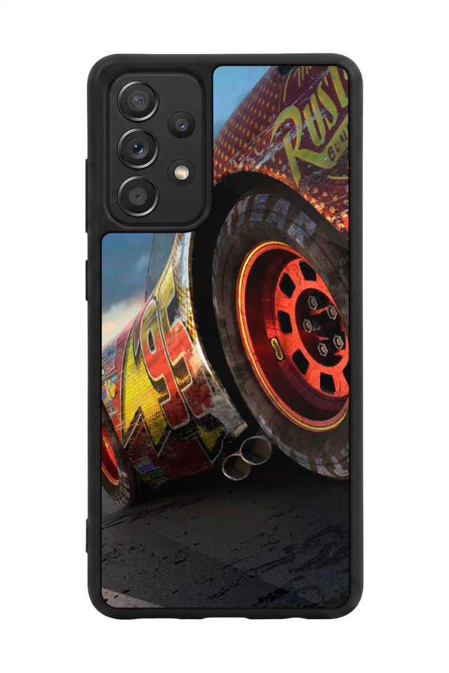 Samsung Galaxy A72 Uyumlu Şimsek McQueen Tasarımlı Glossy Premium Kılıf