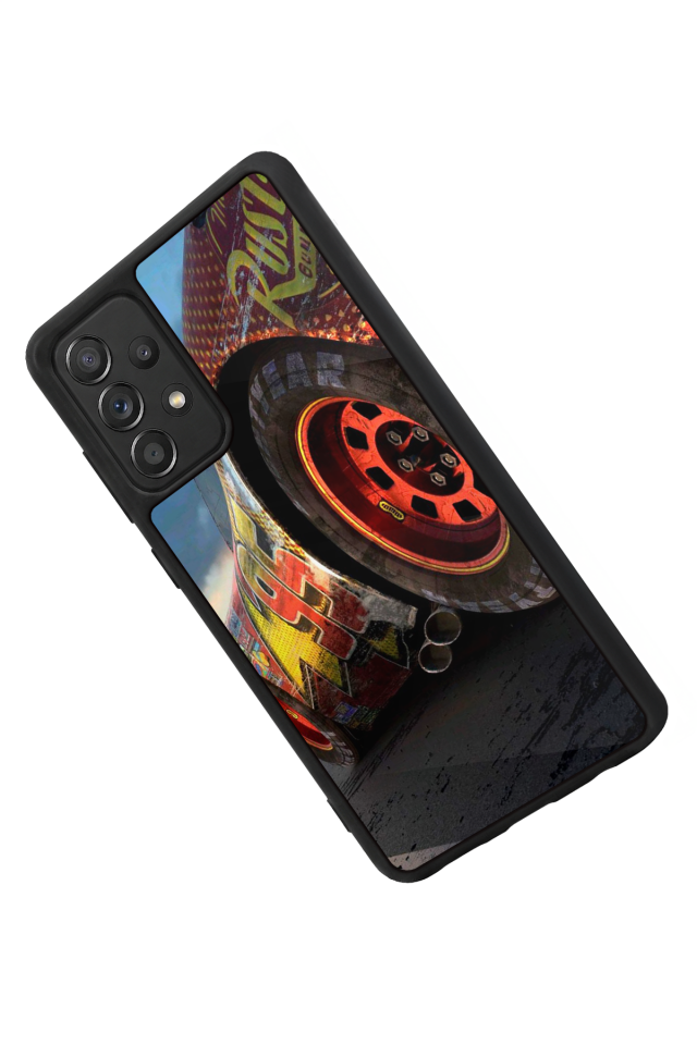 Samsung Galaxy A72 Uyumlu Şimsek McQueen Tasarımlı Glossy Premium Kılıf