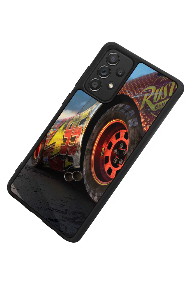 Samsung Galaxy A72 Uyumlu Şimsek McQueen Tasarımlı Glossy Premium Kılıf