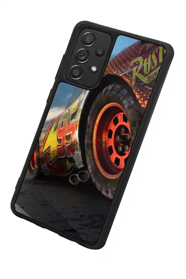 Samsung Galaxy A72 Uyumlu Şimsek McQueen Tasarımlı Glossy Premium Kılıf