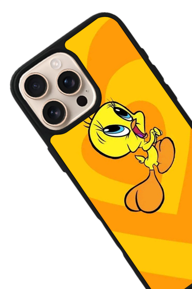 iPhone 14 Pro Max Uyumlu Tweety Tasarımlı Glossy Premium Kılıf