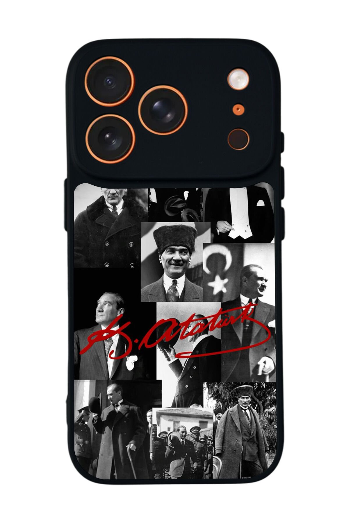 iPhone 17 Pro Uyumlu Mustafa Kemal Ataturk Tasarımlı Glossy Premium Kılıf