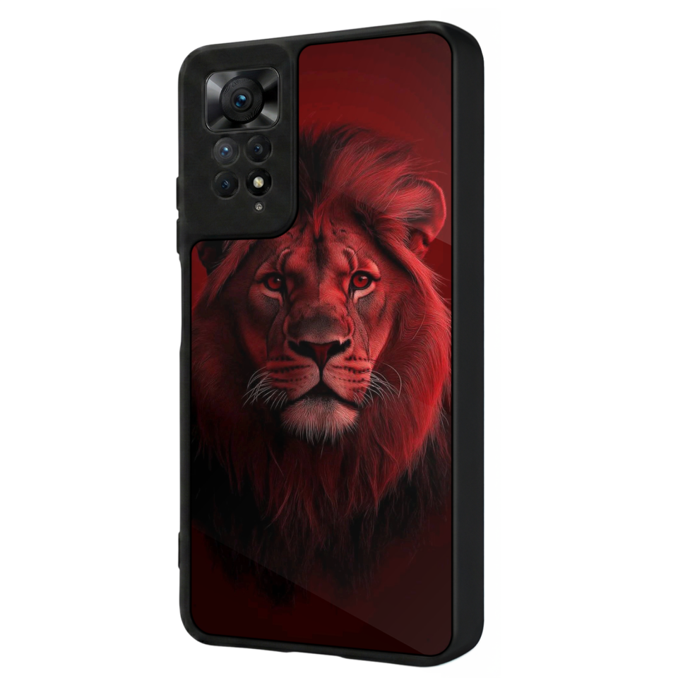 Xiaomi Redmi Note 12 Pro Uyumlu Aslan Tasarımlı Glossy Premium Kılıf