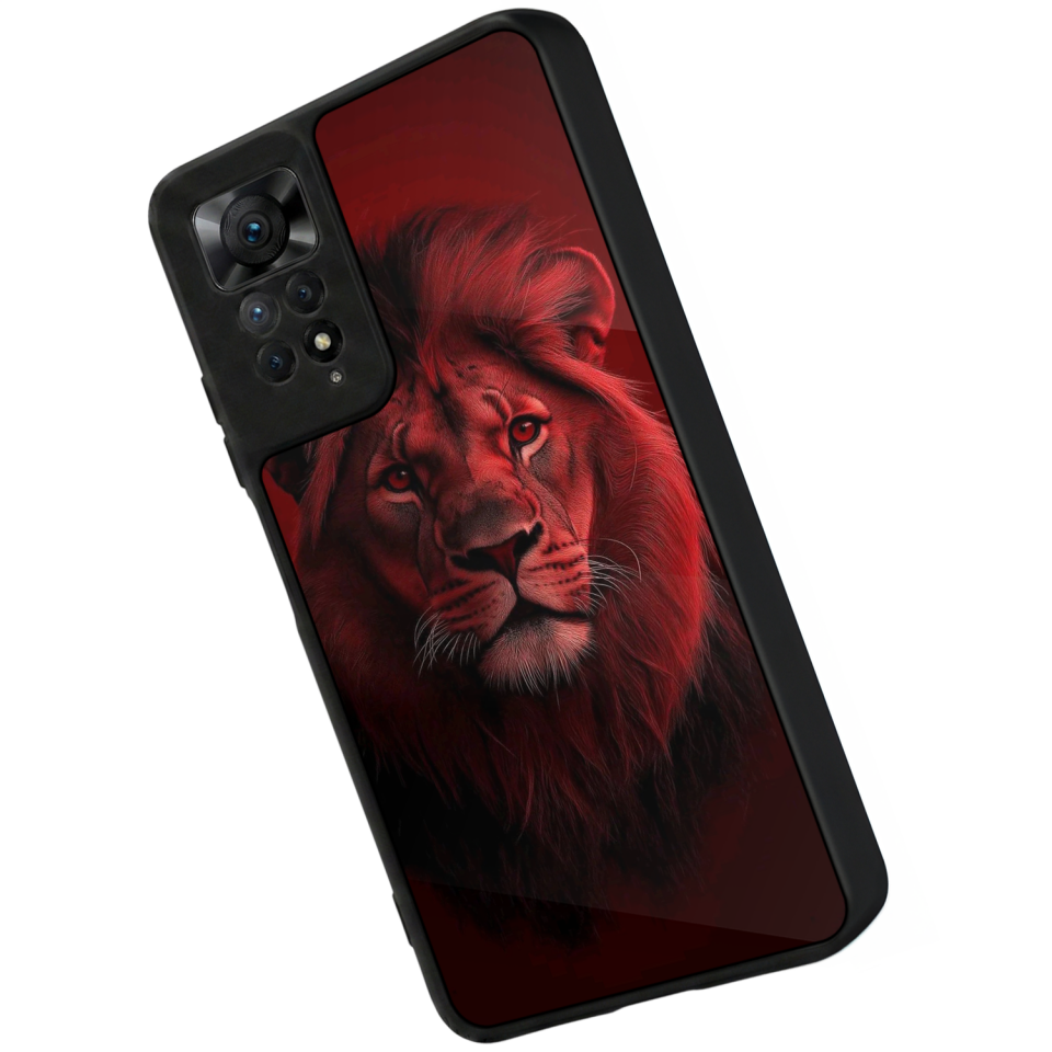 Xiaomi Redmi Note 12 Pro Uyumlu Aslan Tasarımlı Glossy Premium Kılıf