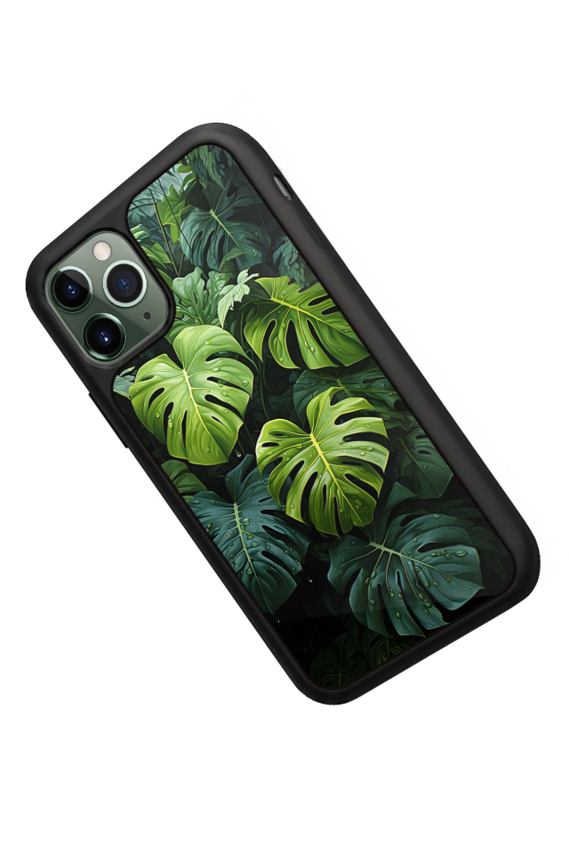 iPhone 11 Pro Uyumlu Botanik Tasarımlı Glossy Premium Kılıf