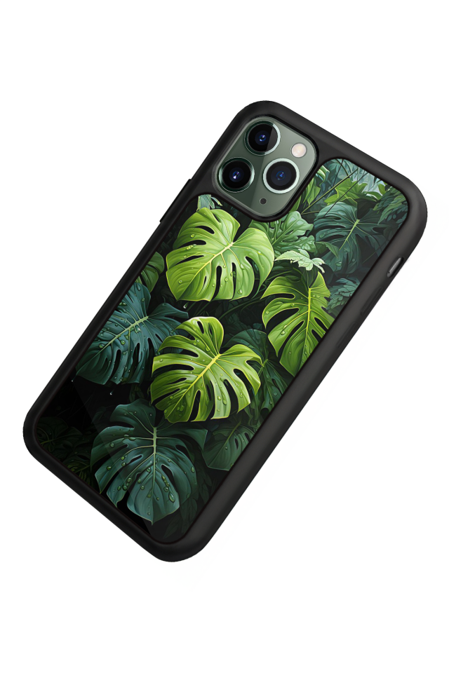 iPhone 11 Pro Uyumlu Botanik Tasarımlı Glossy Premium Kılıf