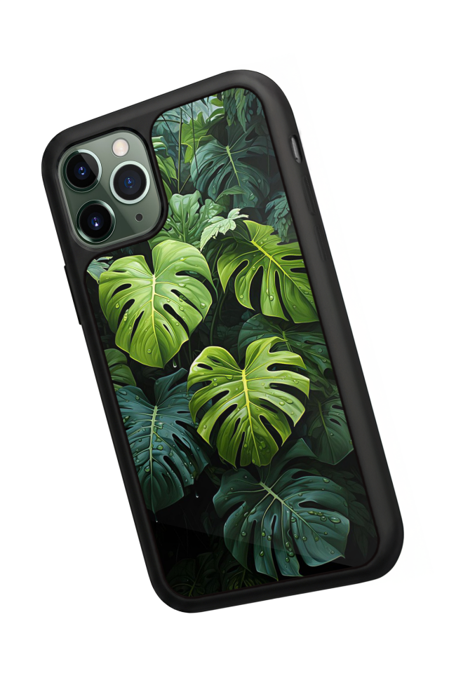 iPhone 11 Pro Uyumlu Botanik Tasarımlı Glossy Premium Kılıf