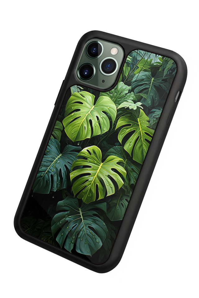 iPhone 11 Pro Uyumlu Botanik Tasarımlı Glossy Premium Kılıf
