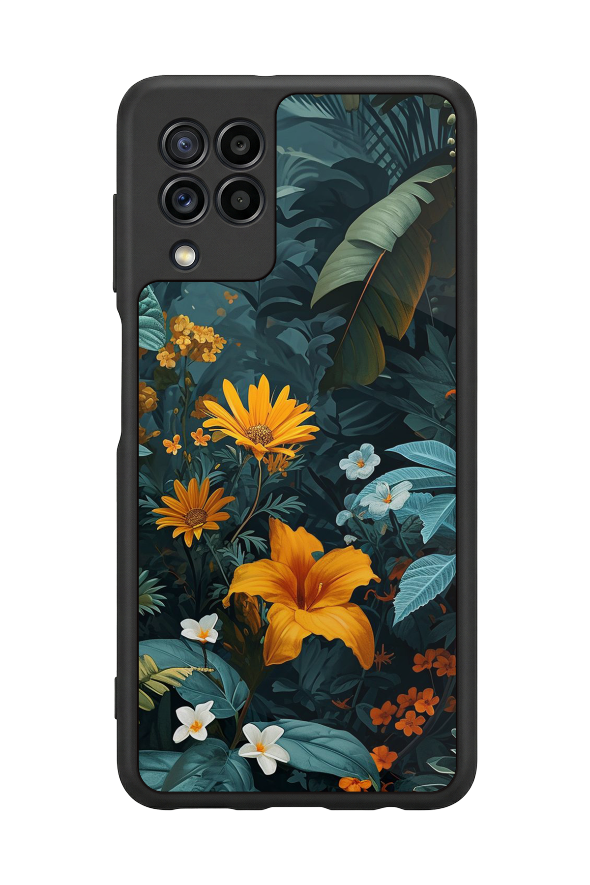 Samsung Galaxy M22 Uyumlu Botanik Tasarımlı Glossy Premium Kılıf