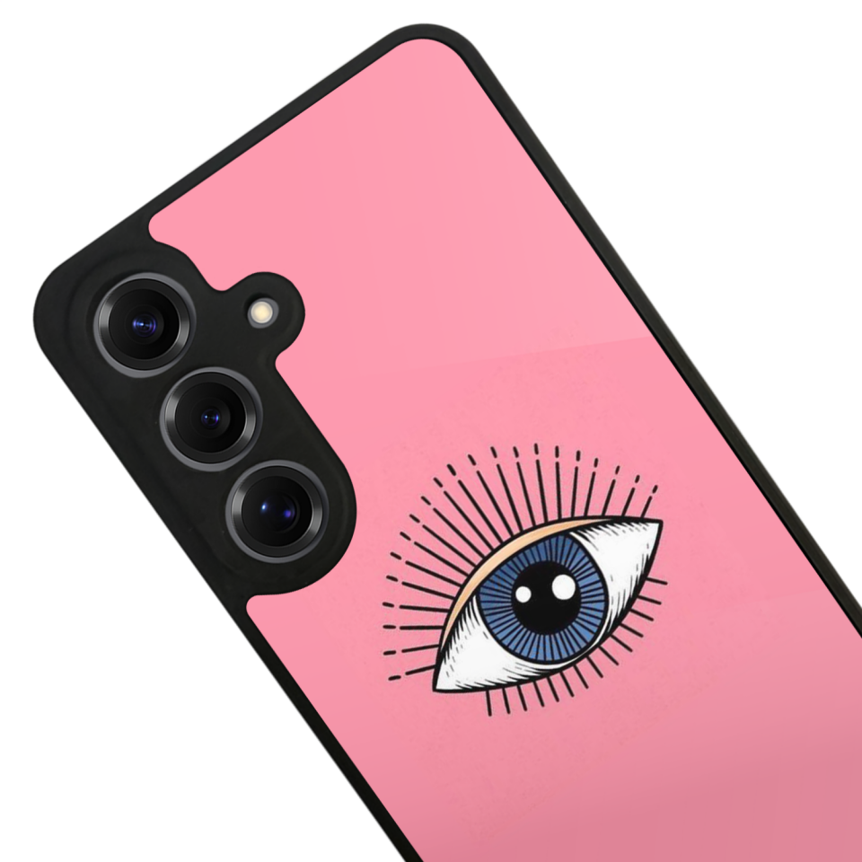 Samsung Galaxy S25 Uyumlu Göz Tasarımlı Glossy Premium Kılıf