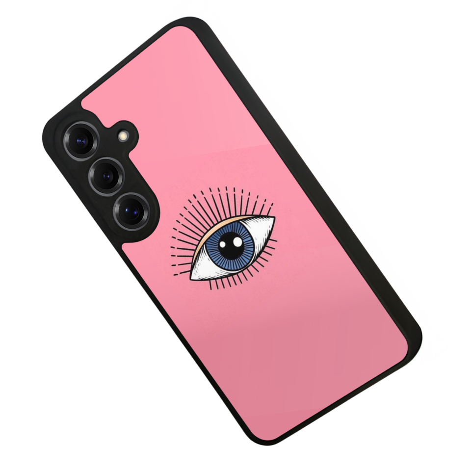 Samsung Galaxy S25 Uyumlu Göz Tasarımlı Glossy Premium Kılıf