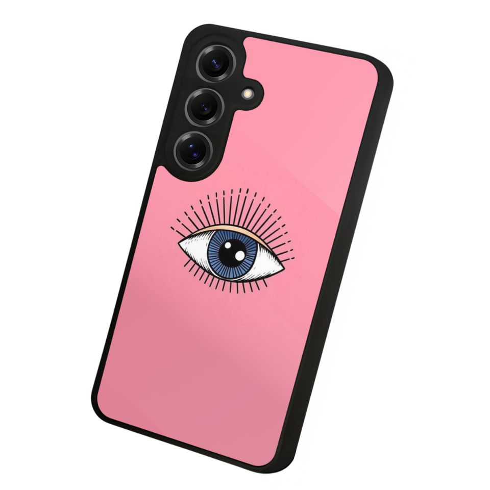 Samsung Galaxy S25 Uyumlu Göz Tasarımlı Glossy Premium Kılıf