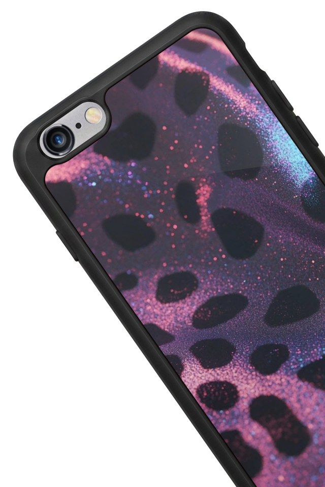 iPhone 6s Plus Uyumlu Hologram Leopar Tasarımlı Glossy Premium Kılıf