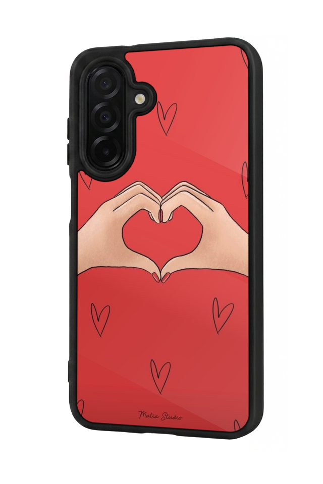 Samsung Galaxy A56 Uyumlu Kalp Love Tasarımlı Glossy Premium Kılıf