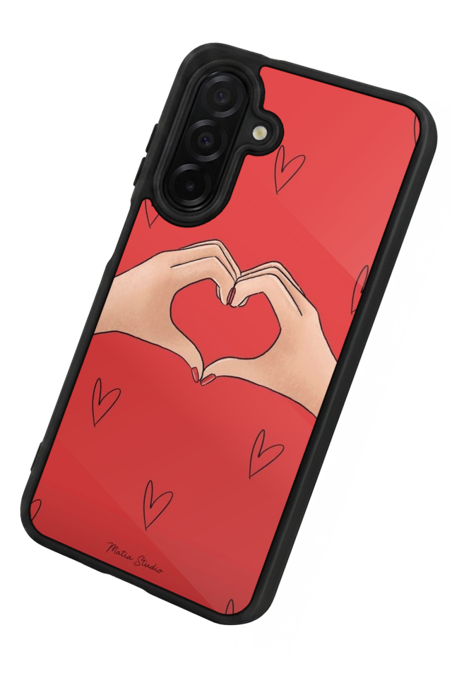 Samsung Galaxy A56 Uyumlu Kalp Love Tasarımlı Glossy Premium Kılıf