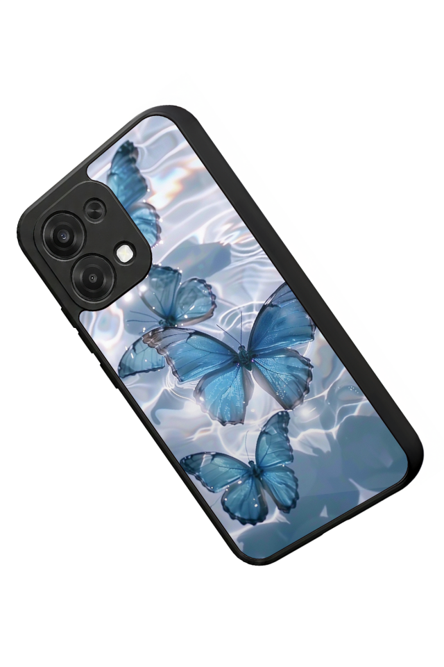 Oppo A6 Pro Uyumlu Kelebek Tasarımlı Glossy Premium Kılıf