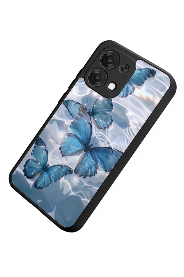 Oppo A6 Pro Uyumlu Kelebek Tasarımlı Glossy Premium Kılıf