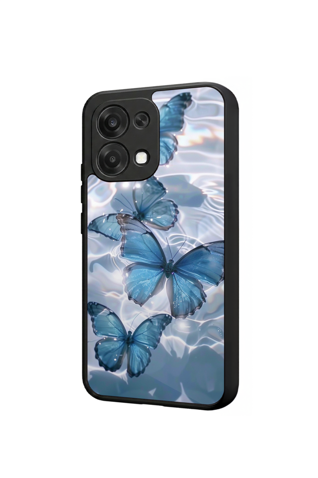 Oppo A6 Pro Uyumlu Kelebek Tasarımlı Glossy Premium Kılıf
